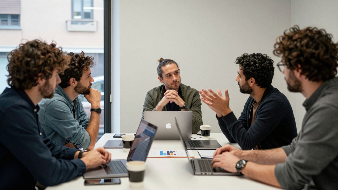 Equipo de Integra-e reunido en la oficina